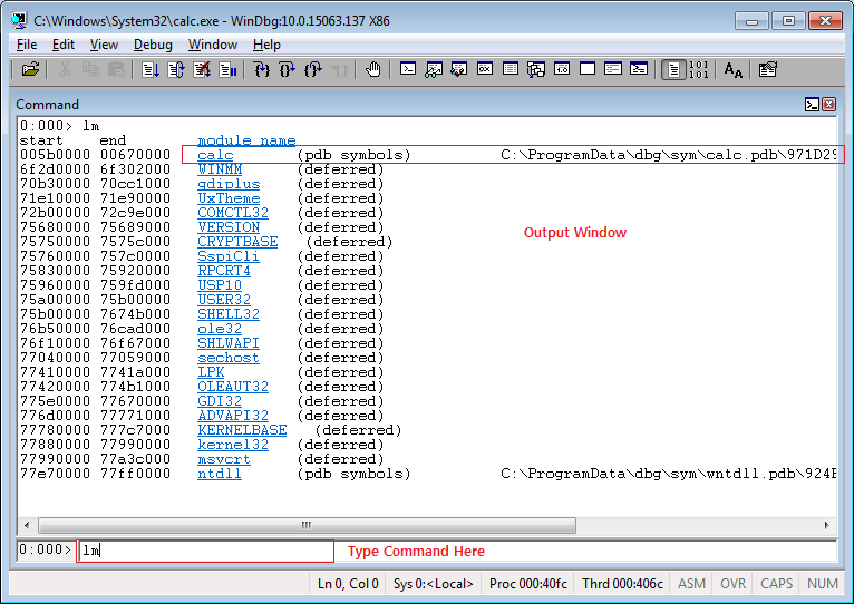 lm command